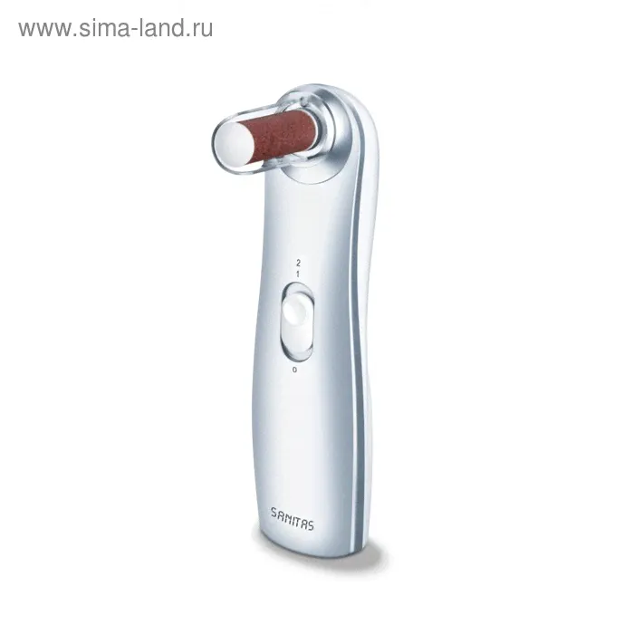 Электрическая роликовая пилка Sanitas SMA40, 2хАА, 2 скорости, 6 насадок, защитный колпачок